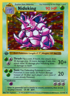 Nidoking z edície Base, karta č.11