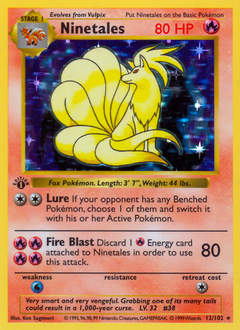 Ninetales z edície Base, karta č.12