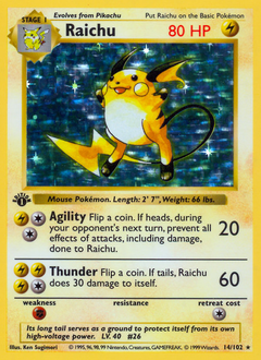 Raichu z edície Base, karta č.14