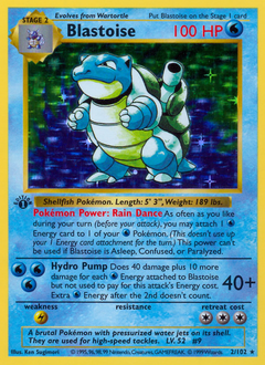 Blastoise z edície Base, karta č.2