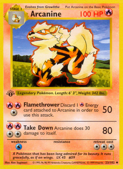 Arcanine z edície Base, karta č.23
