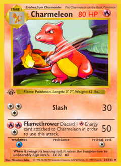 Charmeleon z edície Base, karta č.24