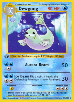 Dewgong z edície Base, karta č.25