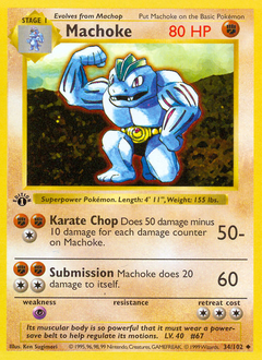 Machoke z edície Base, karta č.34