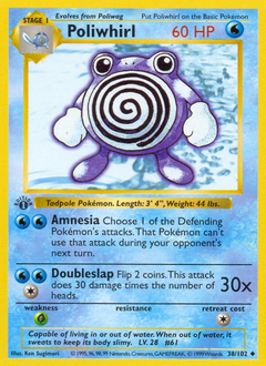Poliwhirl z edície Base, karta č.38