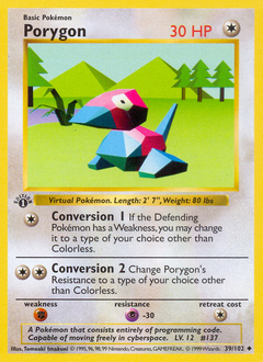 Porygon z edície Base, karta č.39