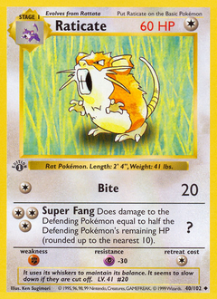 Raticate, ukážková karta