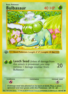 Bulbasaur z edície Base, karta č.44