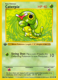 Caterpie z edície Base, karta č.45