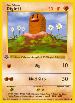 Diglett z edície Base, karta č.47