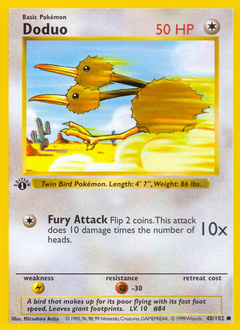 Doduo z edície Base, karta č.48
