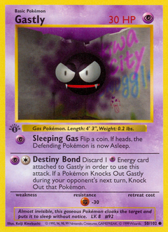 Gastly z edície Base, karta č.50