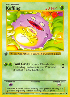 Koffing z edície Base, karta č.51