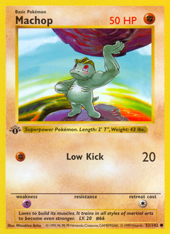 Machop z edície Base, karta č.52