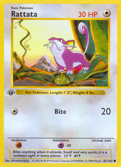 Rattata z edície Base, karta č.61
