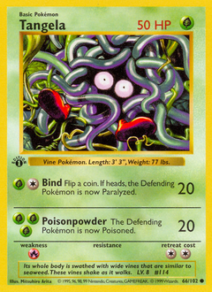 Tangela z edície Base, karta č.66