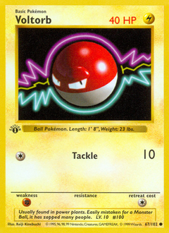 Voltorb z edície Base, karta č.67