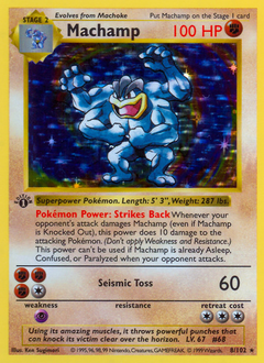 Machamp z edície Base, karta č.8