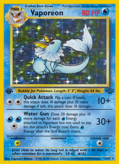 Vaporeon z edície Jungle, karta č.12