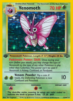 Venomoth, ukážková karta