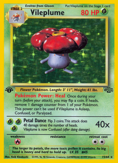 Vileplume z edície Jungle, karta č.15