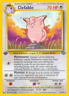 Clefable z edície Jungle, karta č.17