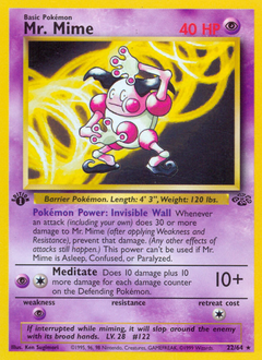 Mr. Mime z edície Jungle, karta č.22