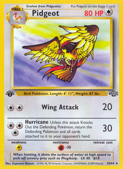 Pidgeot z edície Jungle, karta č.24