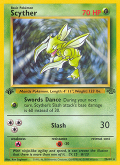 Scyther z edície Jungle, karta č.26