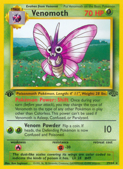 Venomoth z edície Jungle, karta č.29