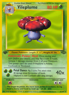 Vileplume z edície Jungle, karta č.31