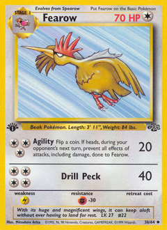 Fearow z edície Jungle, karta č.36