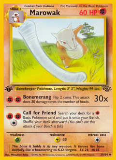 Marowak z edície Jungle, karta č.39