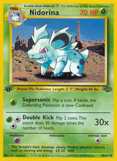 Nidorina z edície Jungle, karta č.40