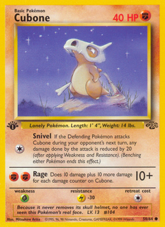 Cubone z edície Jungle, karta č.50