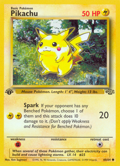 Pikachu z edície Jungle, karta č.60