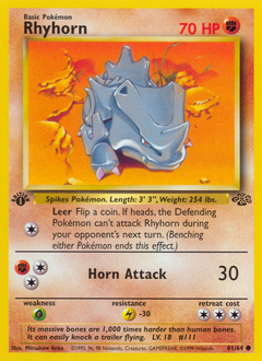 Rhyhorn z edície Jungle, karta č.61