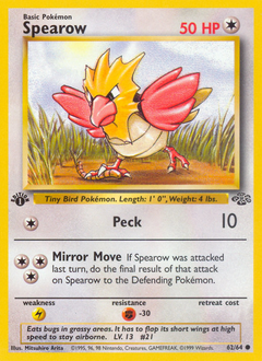 Spearow z edície Jungle, karta č.62
