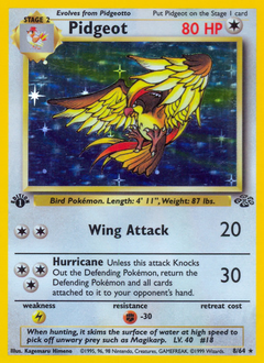 Pidgeot z edície Jungle, karta č.8