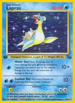 Lapras z edície Fossil, karta č.10