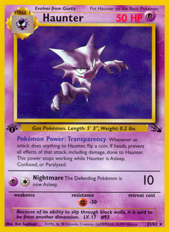 Haunter z edície Fossil, karta č.21