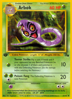Arbok z edície Fossil, karta č.31