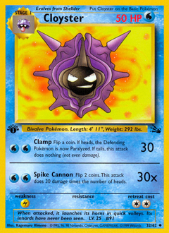Cloyster z edície Fossil, karta č.32