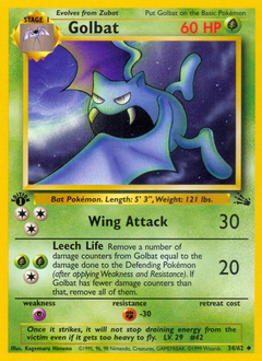 Golbat z edície Fossil, karta č.34