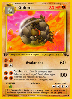 Golem z edície Fossil, karta č.36