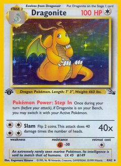 Dragonite z edície Fossil, karta č.4