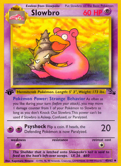 Slowbro z edície Fossil, karta č.43