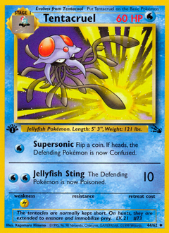 Tentacruel z edície Fossil, karta č.44