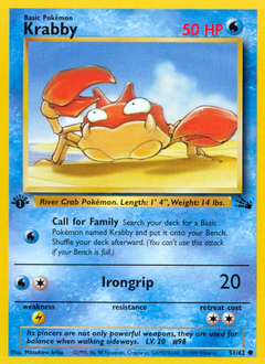 Krabby, ukážková karta