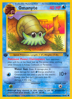 Omanyte z edície Fossil, karta č.52